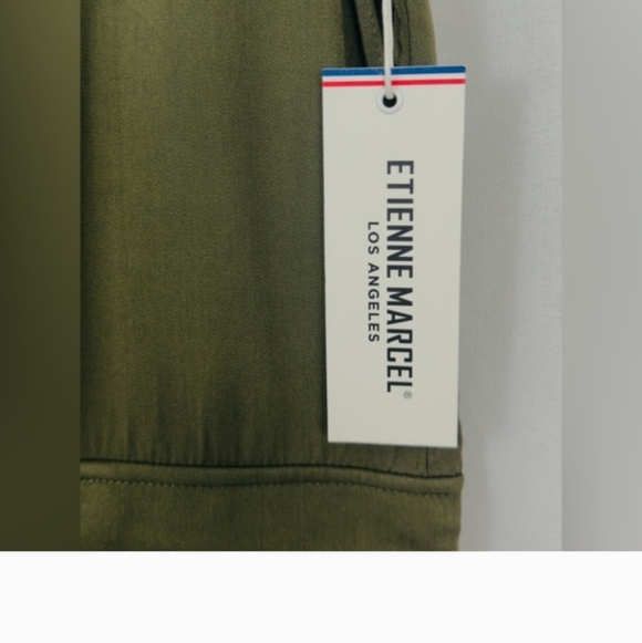 Etienne Marcel Olive Army Green Lightweight Crop Ankle Snap Cargo Pants NWT 27 - Picture 4 of 9